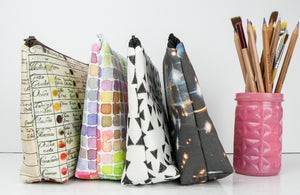 Triangle Zipper Pouches Makeup Bags Large Pencil cases